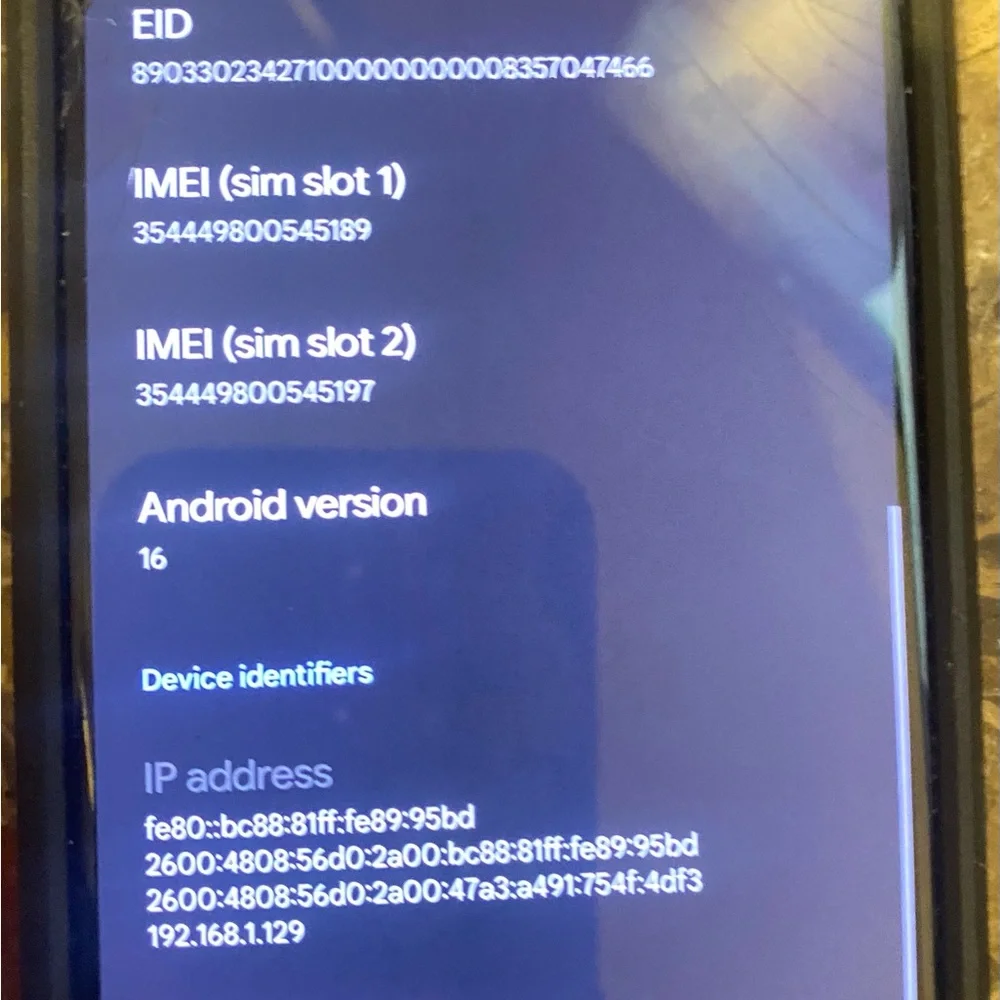 Google Smartphone in Black with Blue Tint
